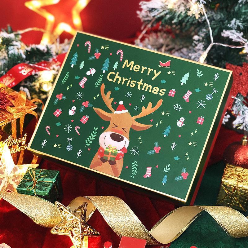Caja de regalo de Navidad Caja de regalo de manzana con tapas para envolver regalos