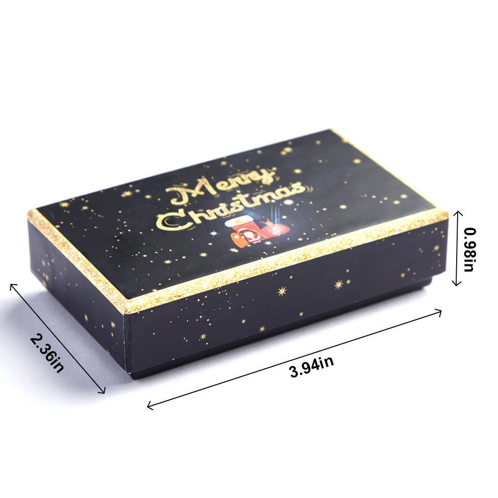 Caja de regalo negra de Navidad Joyero Embalaje para regalos