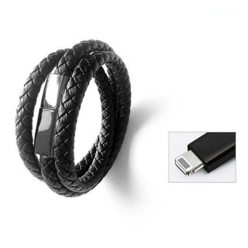 Pulsera De Cable Usb Cable De Datos De Teléfono Móvil Pulseras Trenzadas De Carga - soufeeles