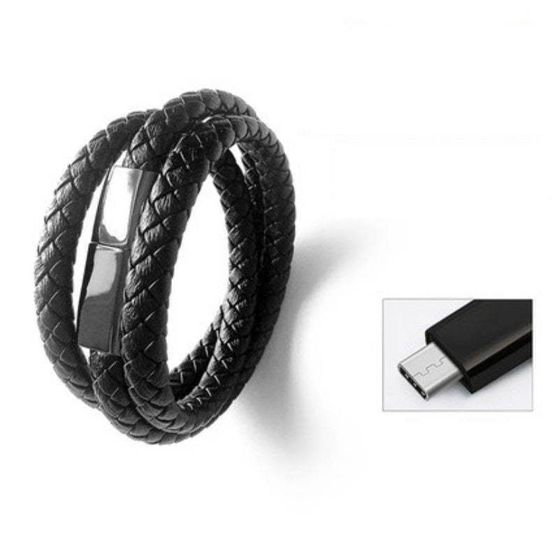 Pulsera De Cable Usb Cable De Datos De Teléfono Móvil Pulseras Trenzadas De Carga - soufeeles