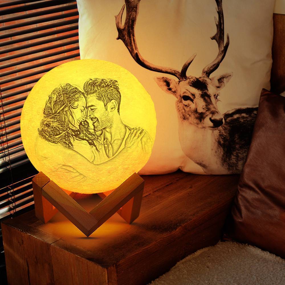 Magia Luna Personalizada Luna Lámpara de 3D Impresión - Control Remoto Dieciséis Colores (10-20cm)