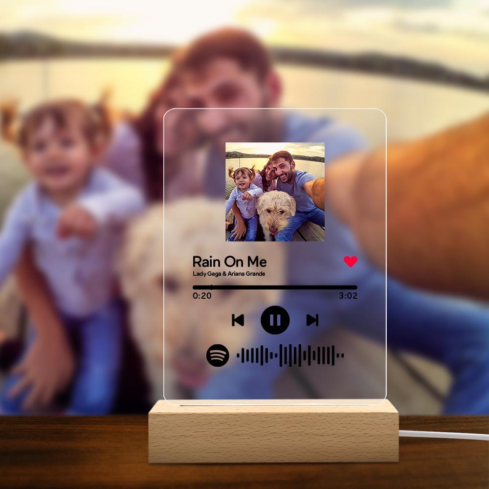 Regalos Temáticos De Cumplea?os Con Placa De Música Personalizada Con Código De Spotify Escaneable Para La Familia Placa Spotify