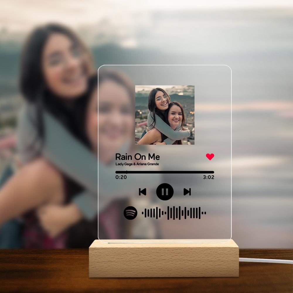 Regalos Temáticos De Cumplea?os Con Placa De Música Personalizada Con Código De Spotify Escaneable Para La Familia Placa Spotify