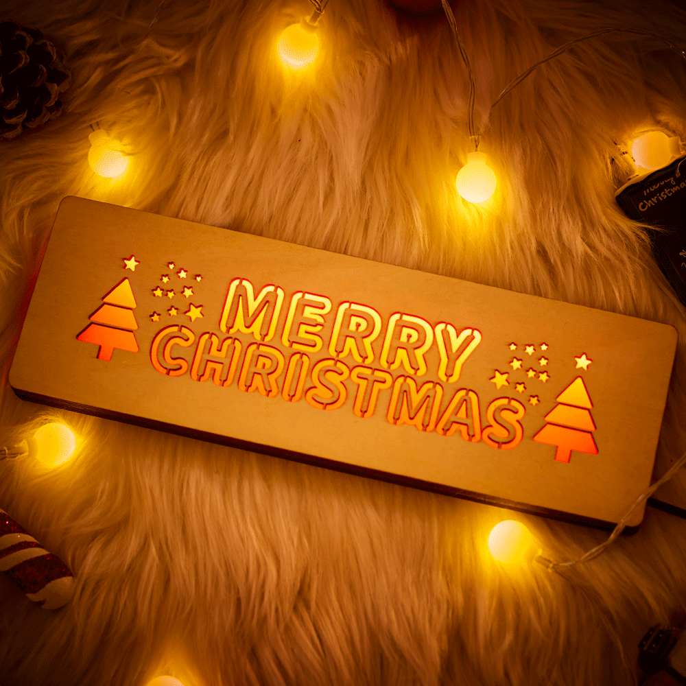 Árbol De Navidad Grabado Personalizado Con Una Variedad De Interruptores De Luces Para Regalos De Navidad Para Niños