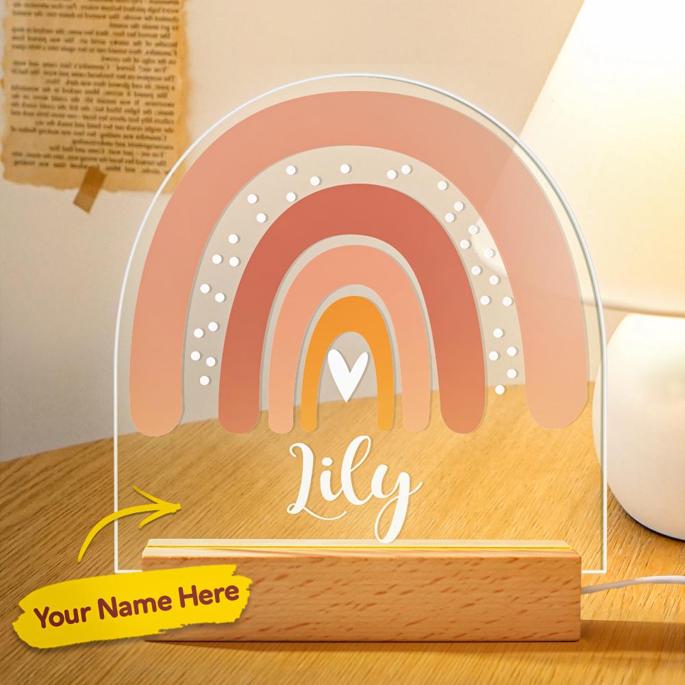 Luz De Noche Para Niños Personalizada Con Nombre Dormitorio Regalo Para Bebés