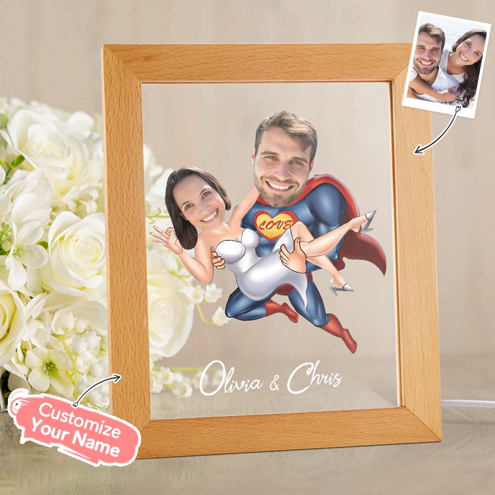 Nombre Personalizado Y Foto Led Night Light Seven Colors Lámpara Acrílica Personalizada - soufeeles