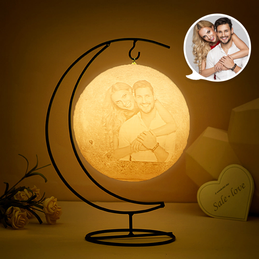 Foto Personalizada Soporte De Suspensión Lámpara Lunar Luz Nocturna - soufeeles