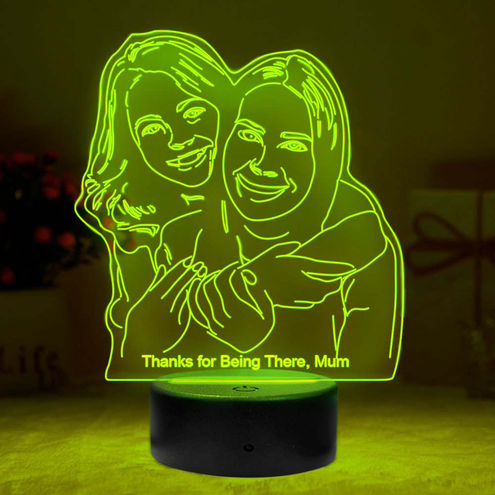 Lámpara De Foto 3d Personalizada Led Regalo De Luz De Noche Colorido Personalizado Para Mamá - soufeeles