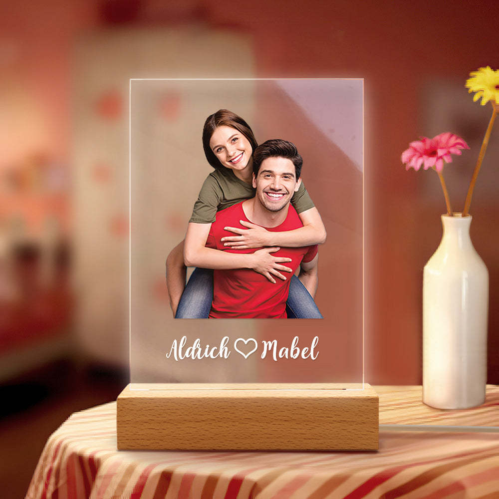 La Luz De La Propuesta Lámpara De Noche 3d Regalo Para Amante Luz De Noche Acrílica Personalizada Como Regalo Para Esposa Lámpara Personalizada Como Regalo De Boda Para Ella - soufeeles