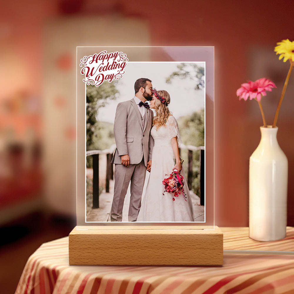 Lámpara De Foto Personalizada, Lámpara 3d Personalizada, Regalo De Cumpleaños, Lámpara De Mesa, Regalo Para Pareja, Lámpara De Noche Led - soufeeles