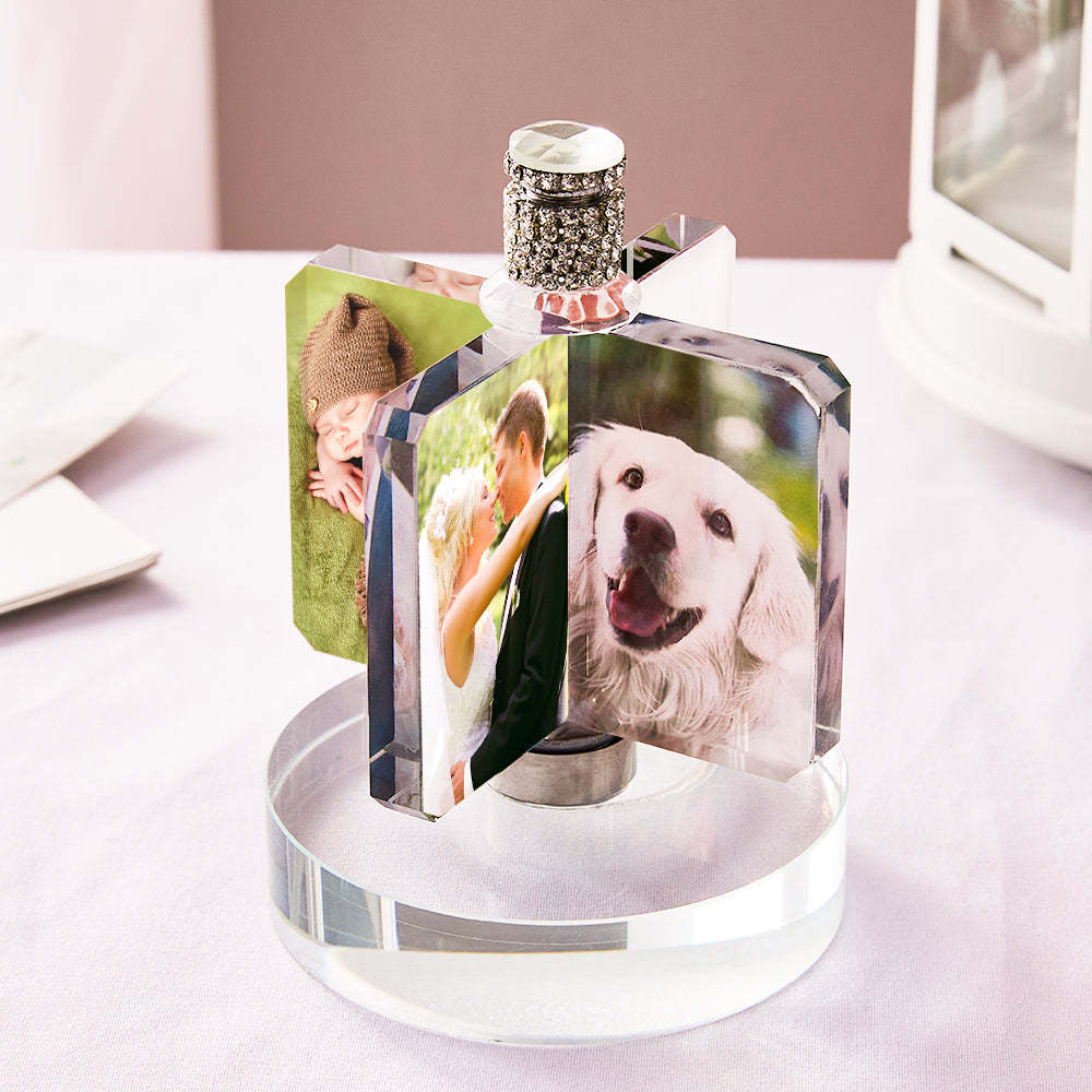 Foto Personalizada Molino De Viento Lámpara De Cristal Decoración Foto Noche Luz Regalo Para Amante - soufeeles