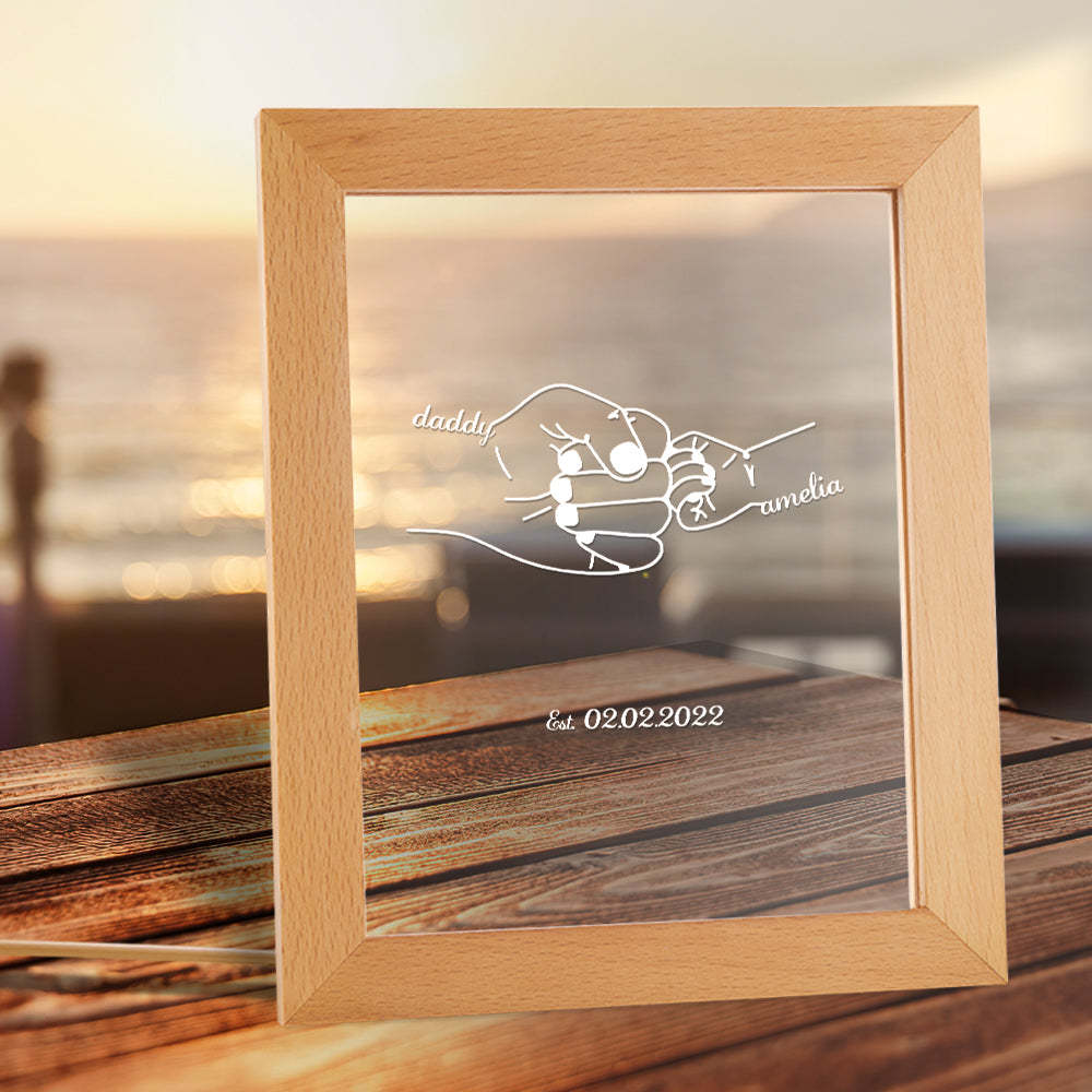 Luz De Noche De Regalo Del Día Del Padre Con Nombre Y Fecha Personalizados Para Papá - soufeeles