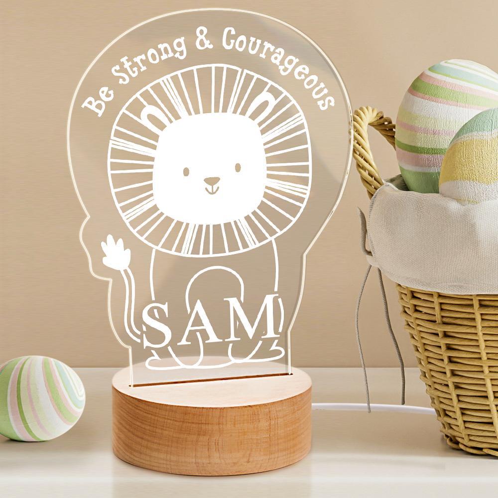 Regalos De Luz De Noche En Forma De León Personalizados En 3d Personalizados Para Amigos - soufeeles