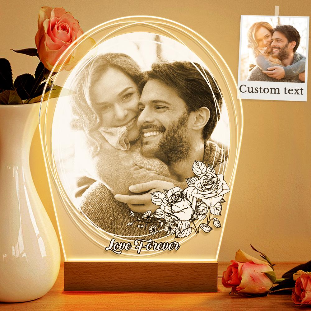 Texto Ilustrado Personalizado, Modelo 3d Ovalado, Luces Nocturnas, El Mejor Regalo Personalizado Para Amantes - soufeeles