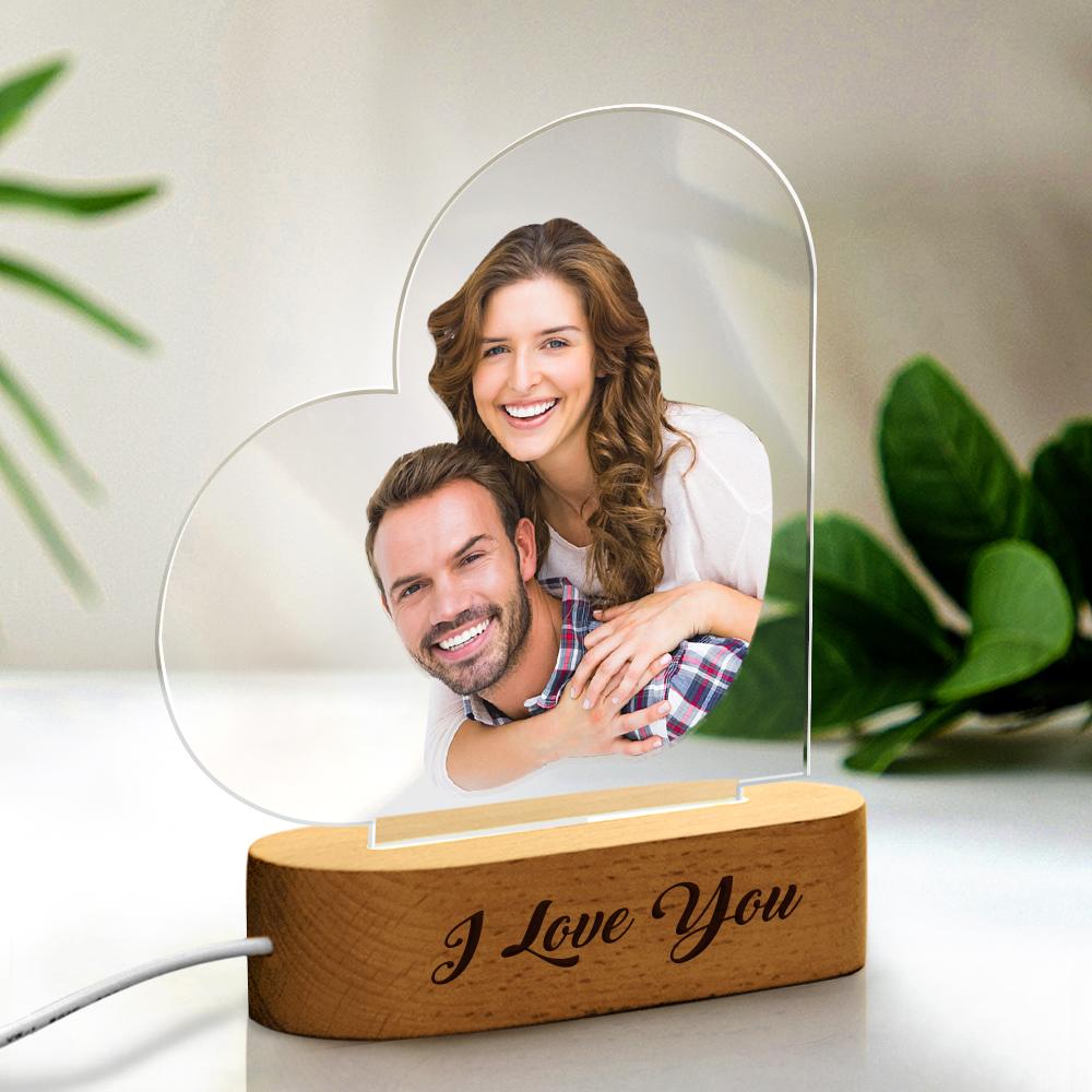 Luz De Noche Personalizada 3d Texto Personalizado Foto Luz De Noche Regalo Personalizado - soufeeles