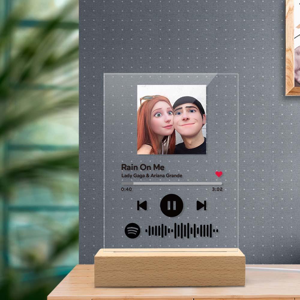 Código De Spotify Escaneable Comic Filter Placa Llavero Música Y Foto Acrílico Regalos Para Pareja - soufeeles