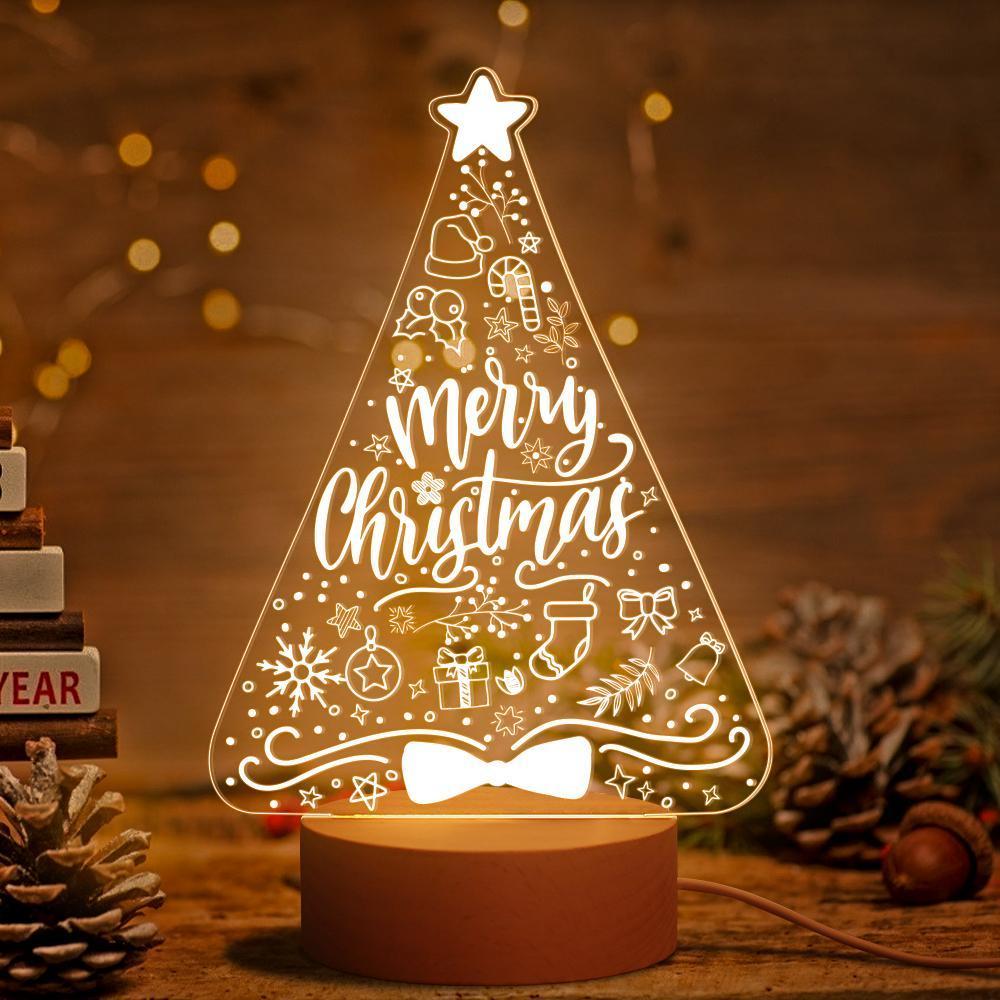 Lámpara De Noche De Regalos De Navidad De Luz Led De Árbol De Navidad