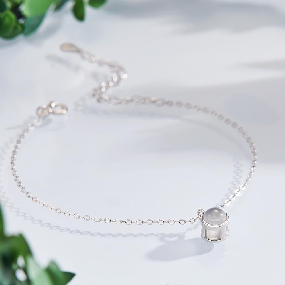 Pulsera De Proyección De Fotos Personalizada Pulsera De Plata S925 Personalizada Regalo Para Mujer - soufeeles