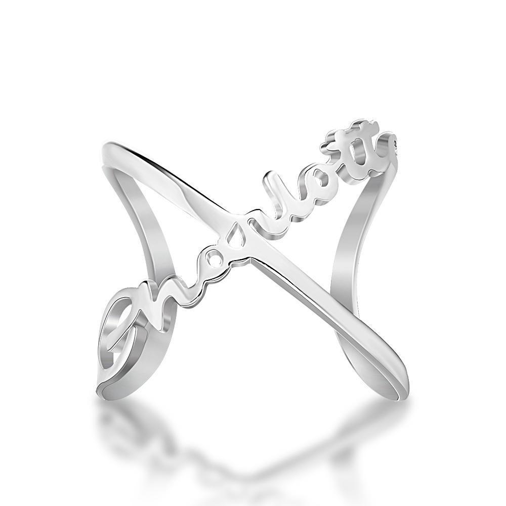 Anillos con Nombre Anillos con Nombre Infinito Regalos para Parejas Conmemorativas 1-6 Nombres