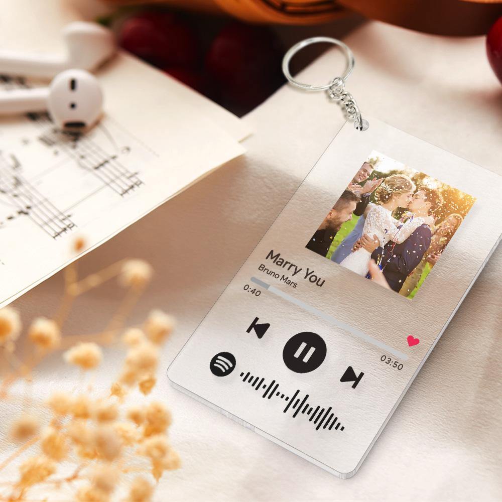 Placa de música personalizada, placa de canción de Spotify personalizada  con su foto, regalo romántico para pareja, aniversario, boda, amigo,  recuerdo -  México