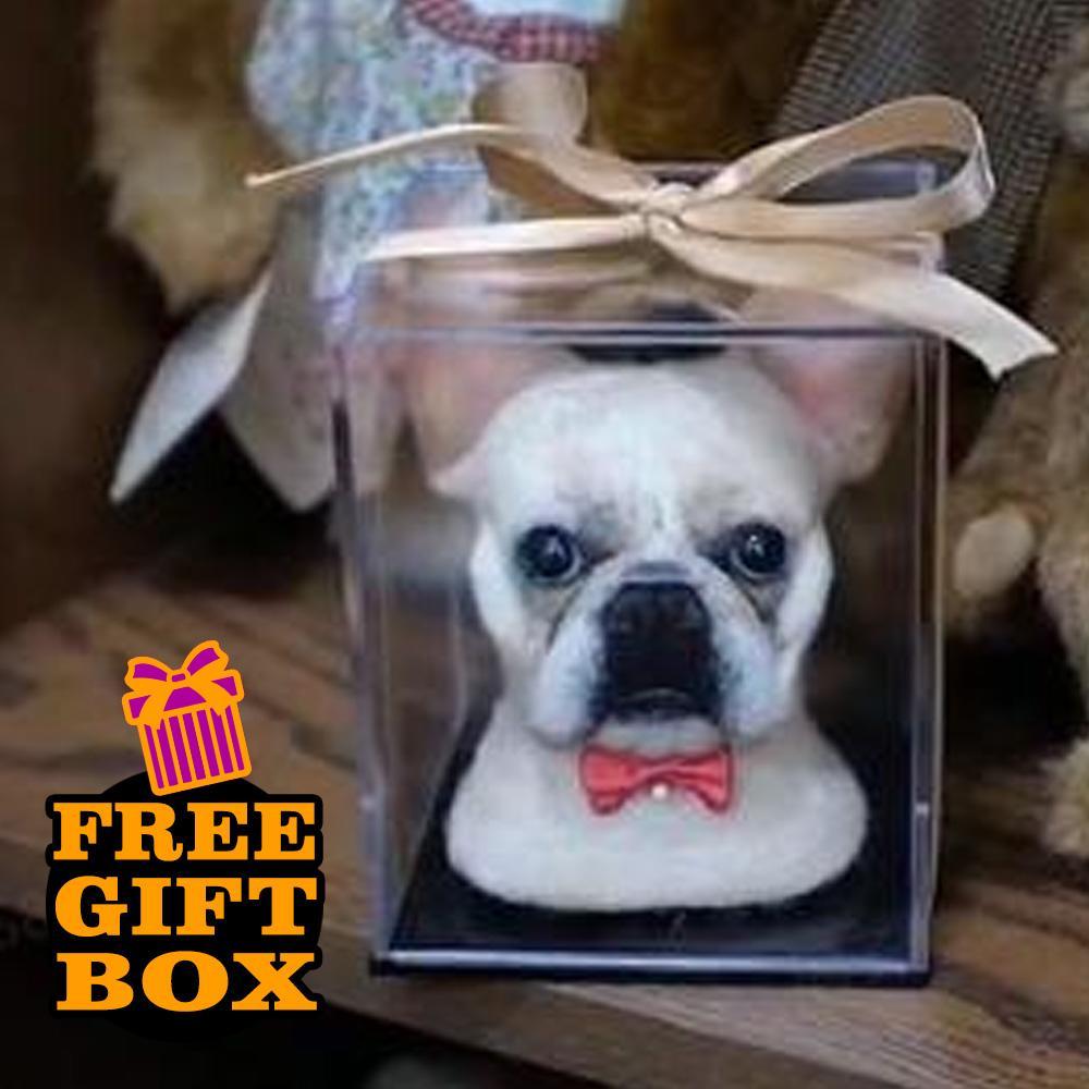 Perro De Fieltro De Aguja Personalizado, Retrato De Mascota De Fieltro De Escultura De Perro, Regalo Para Los Amantes De Las Mascotas Con Caja De Embalaje Exquisita Gratis - soufeeles