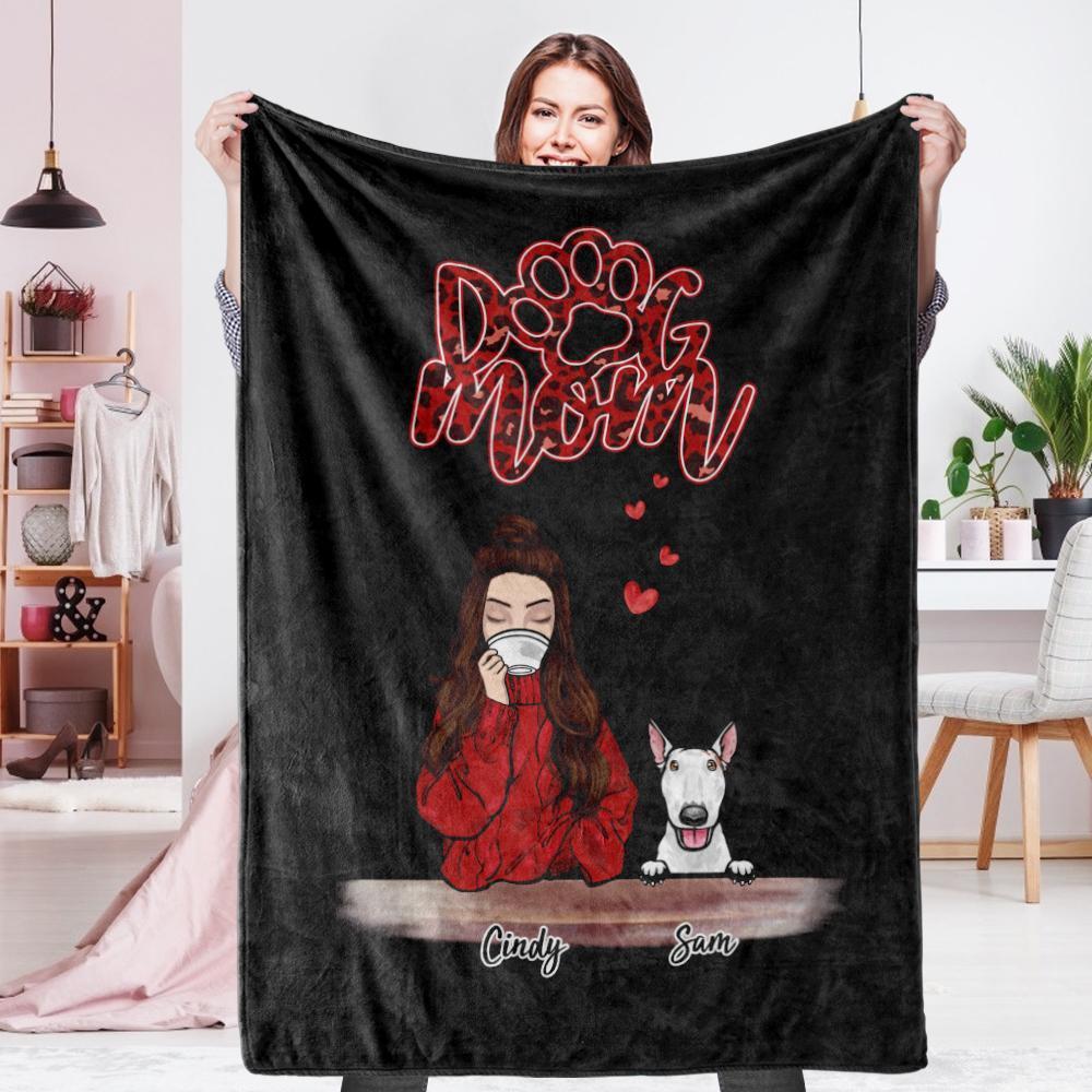 Personalized Gift for Her Custom Fleece Blanket Choose Number Of Pets Blanket