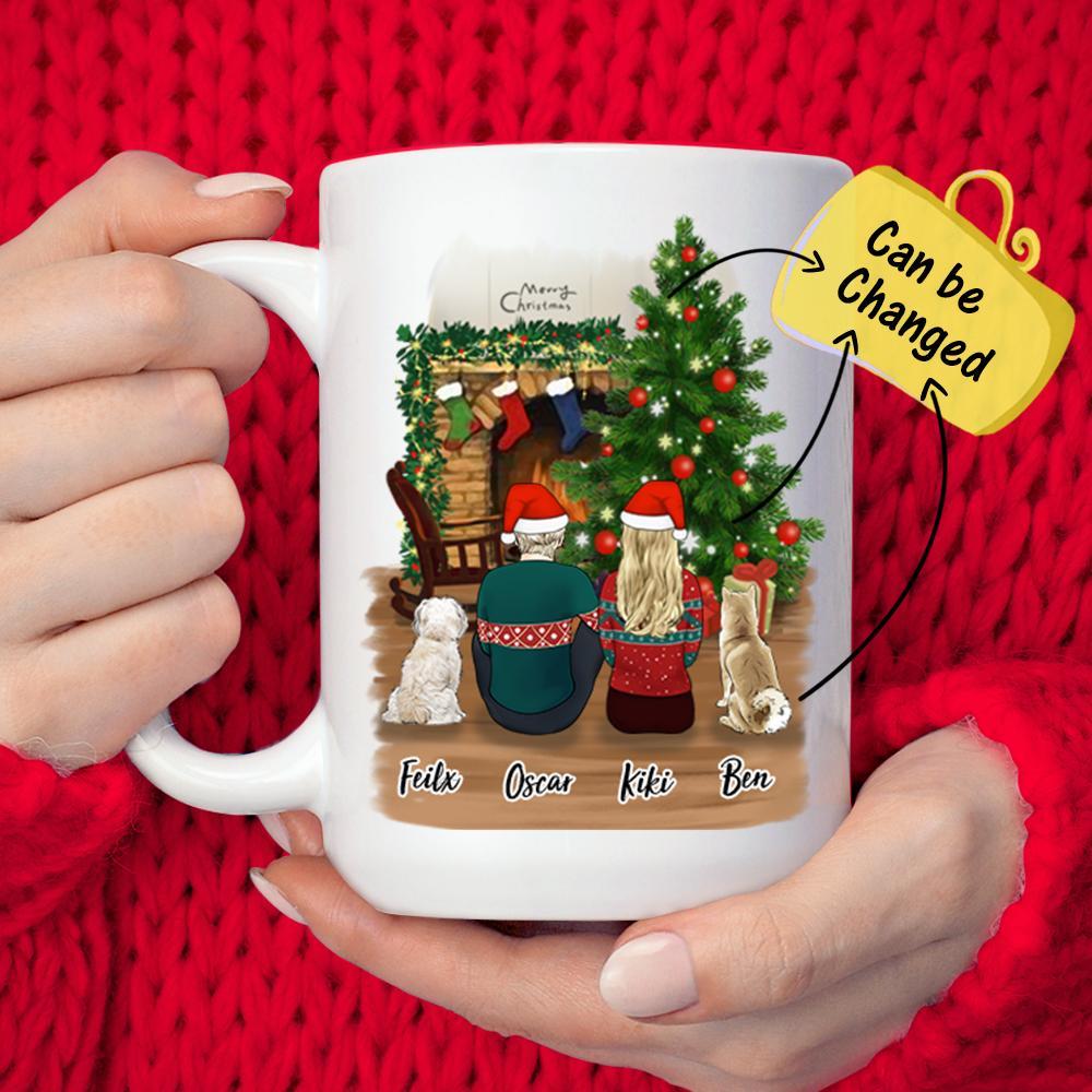 Tasse À Café Familiale Personnalisée De Noël-meilleur Cadeau De Noël-jusqu'à 14 Personnes