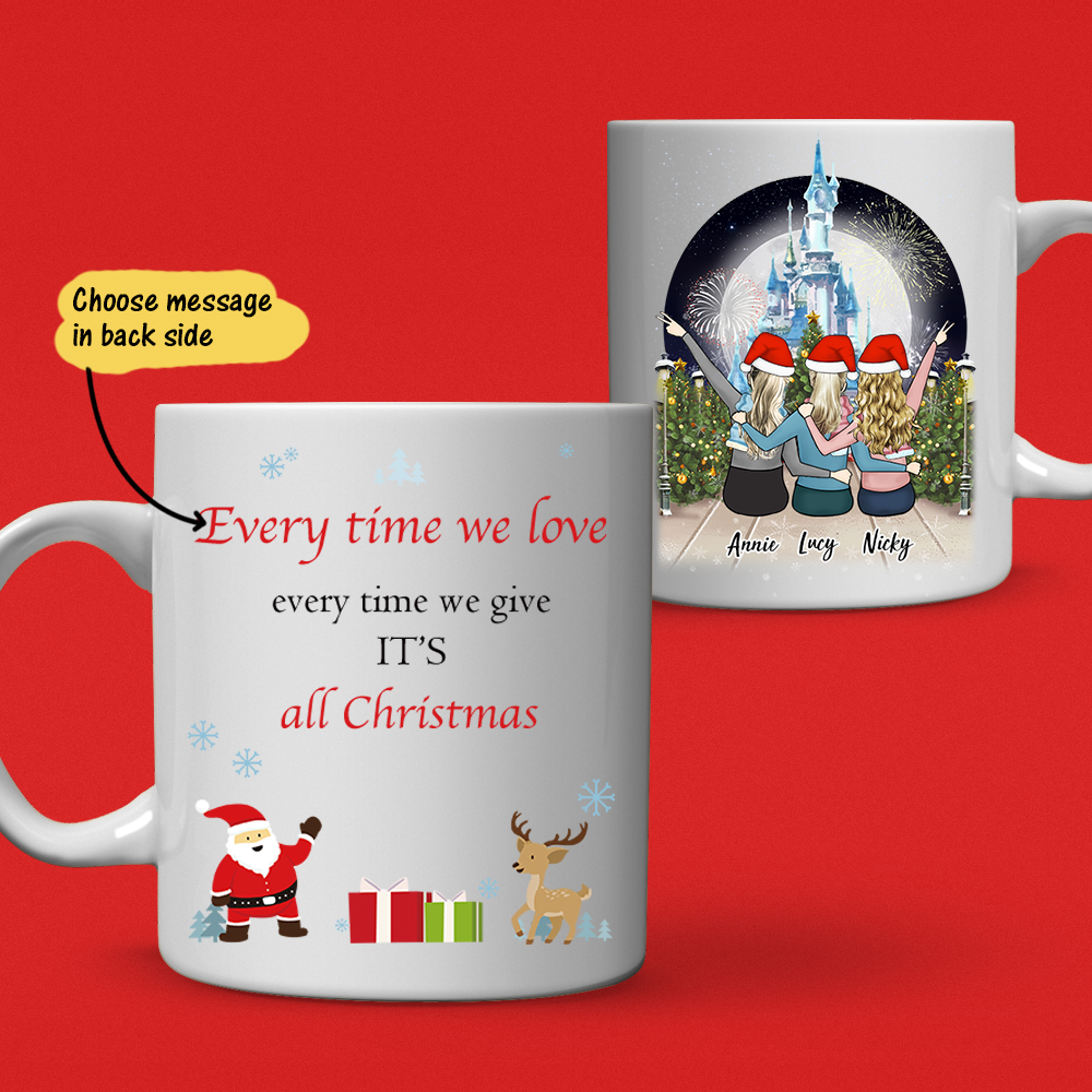 Tasse De Café Personnalisée De Noël Best Friends Pour Les Filles