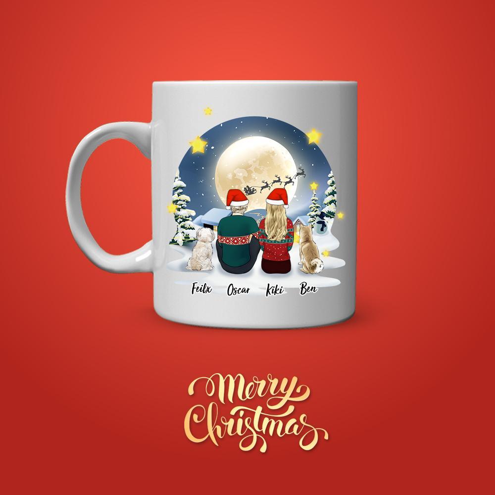 Tasse À Café Familiale Personnalisée De Noël-meilleur Cadeau De Noël-jusqu'à 14 Personnes