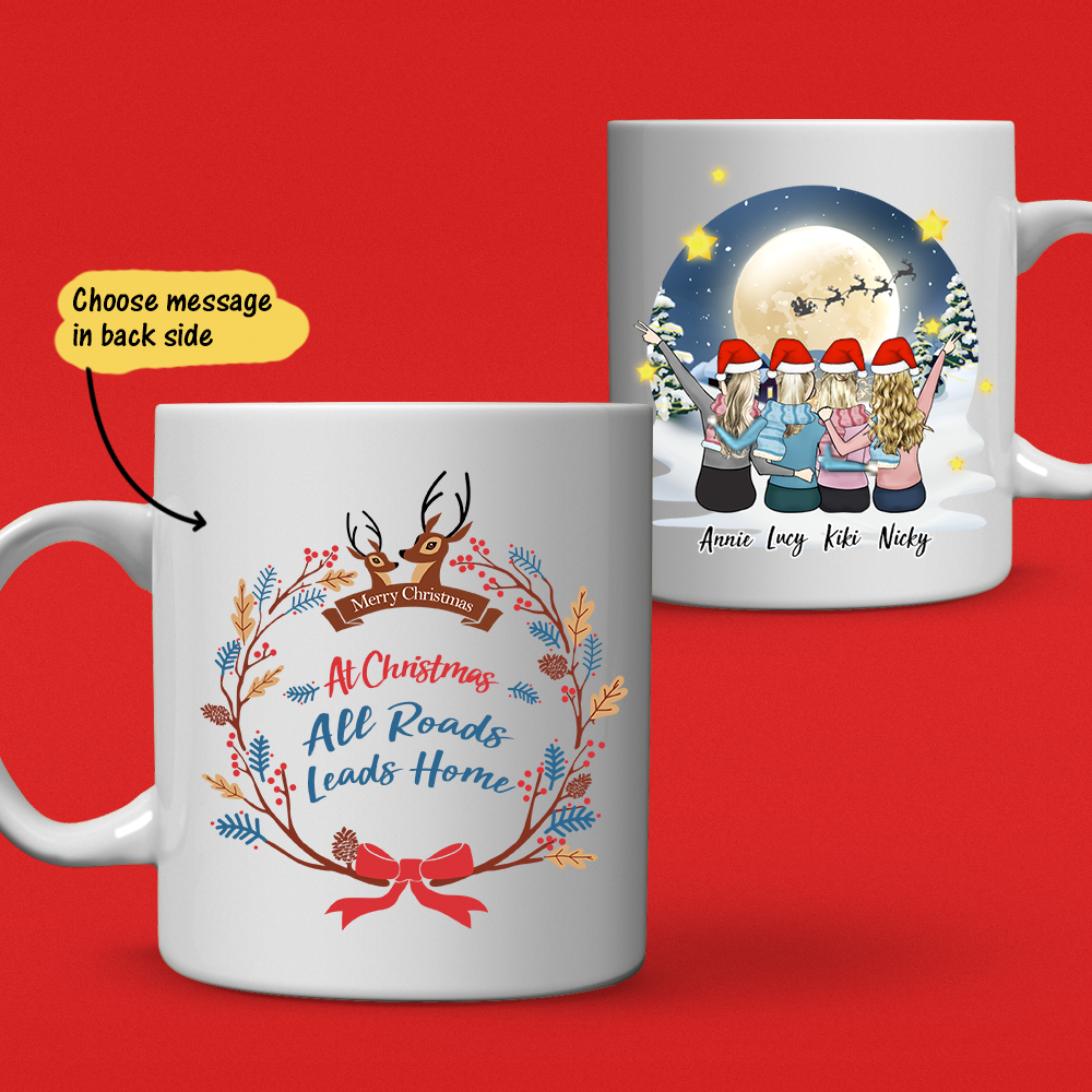 Tasse De Café Personnalisée De Noël Best Friends Pour Les Filles