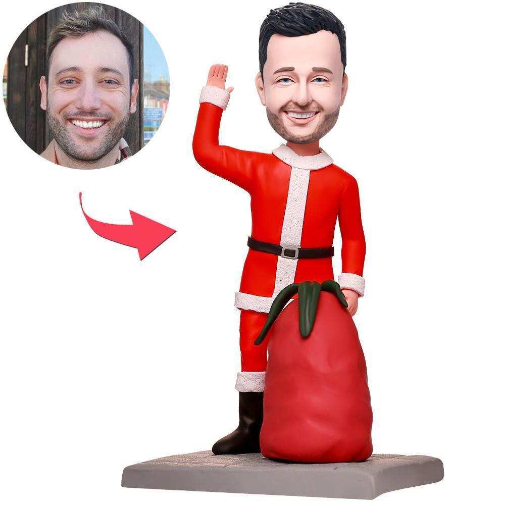 Whose Presents ? - Christmas Men Figurine Bobblehead Custom Head With Engraved Text