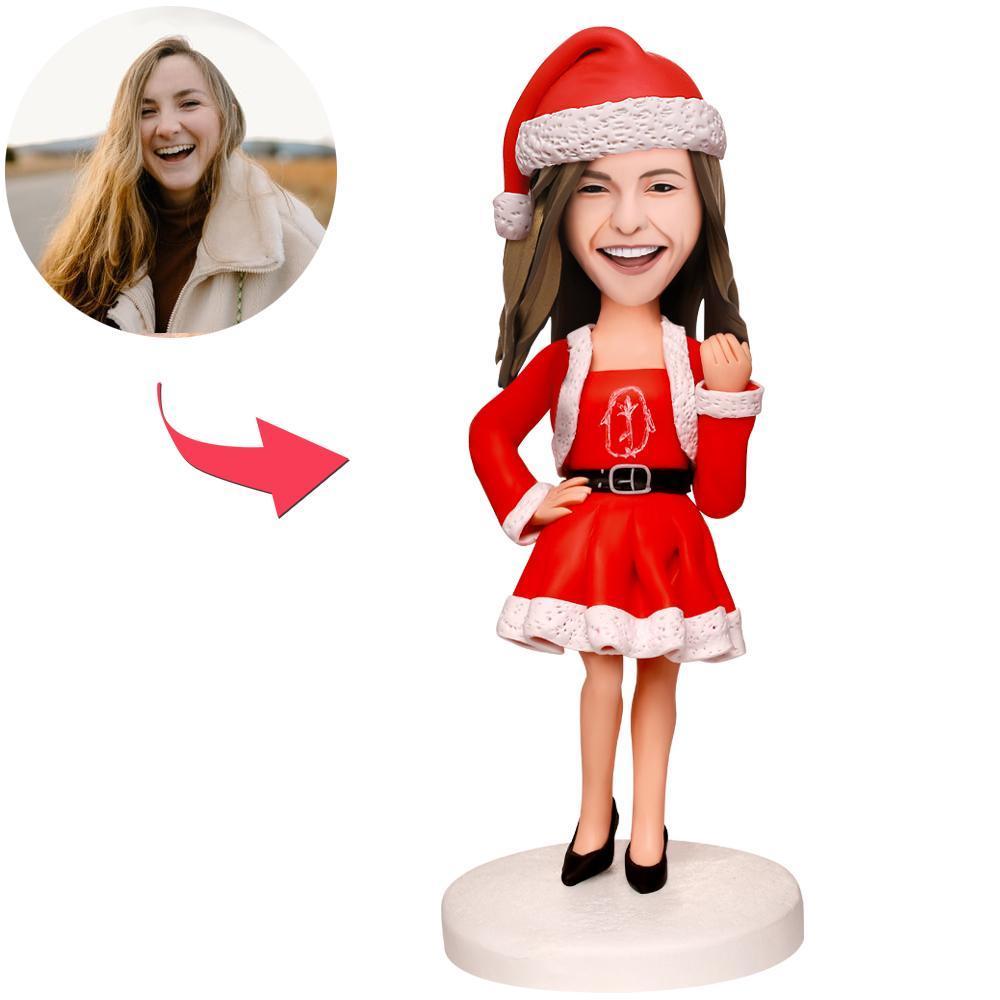 Christmas Gifts - Custom Women Figurine Bobblehead With Engraved Text