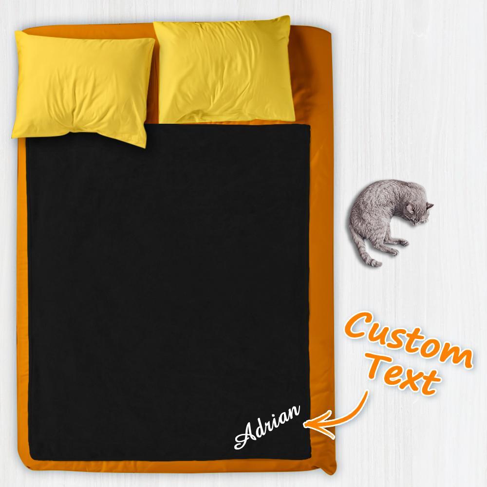 Couverture Douce Personnalisée Avec Nom Personnalisé - 3 Couleurs Au Choix