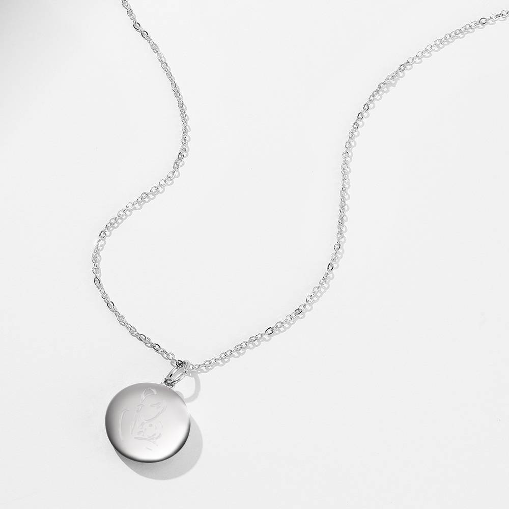 Collier De Mère - Cercle Collier Photo Et Gravé Argent