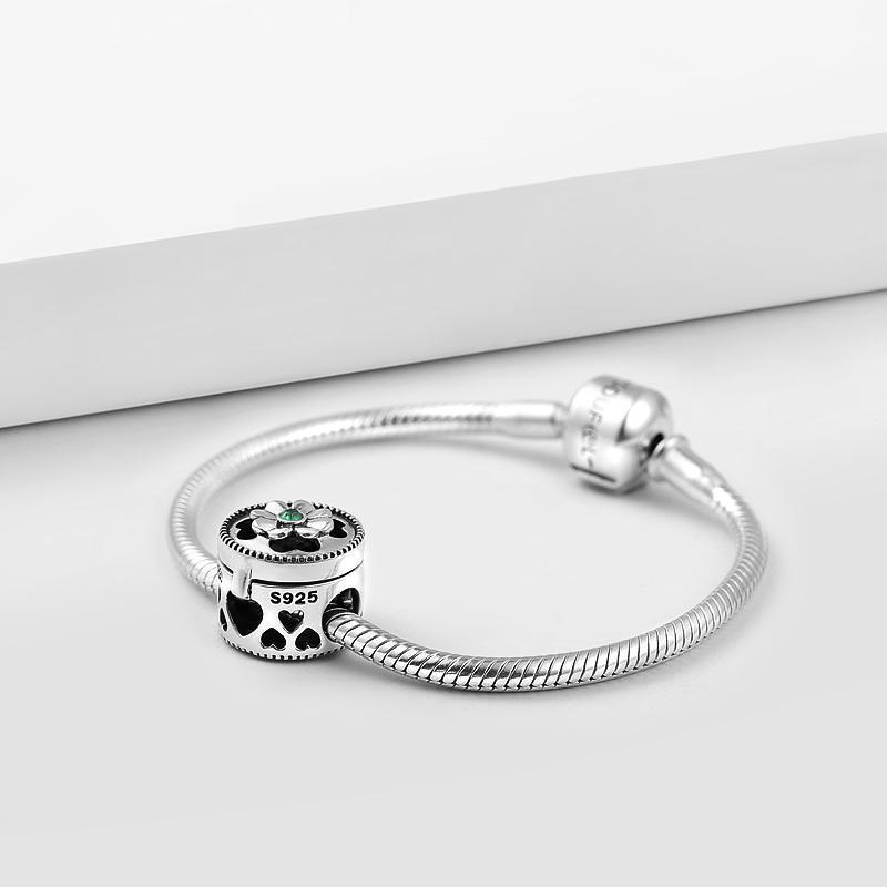 Coffret Cadeau Rond Photo Charm En Argent