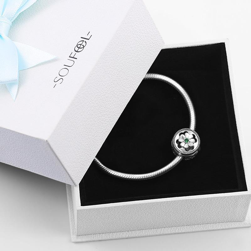 Coffret Cadeau Rond Photo Charm En Argent