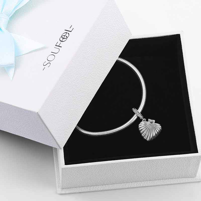 Médaillon Coquille Photo Charm En Argent
