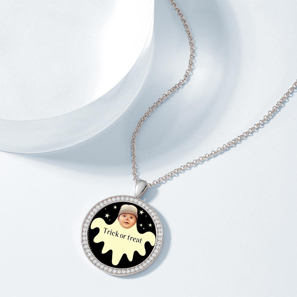 Pendentif Photo Visage Personnalisé Collier Texte Personnalisé Cadeau Halloween