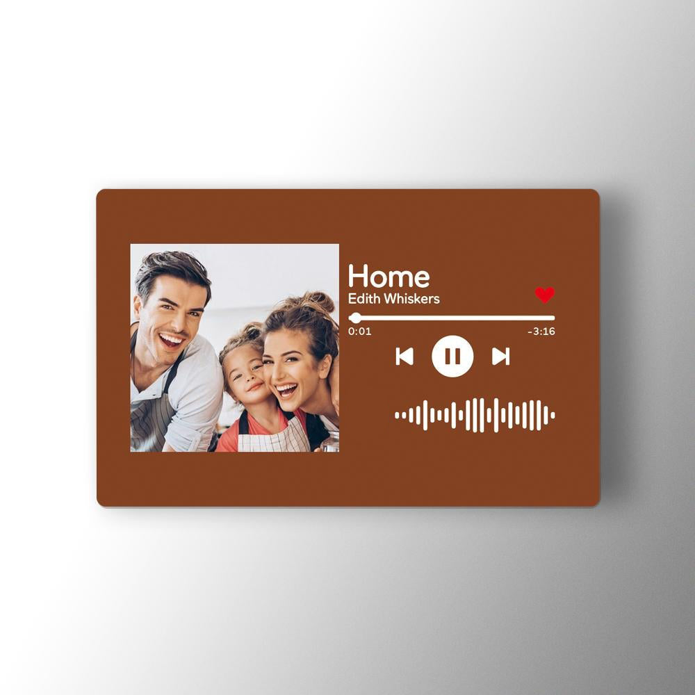 Scannable Music Code Photo Wallet Insert Card Cadeaux Pour La Famille