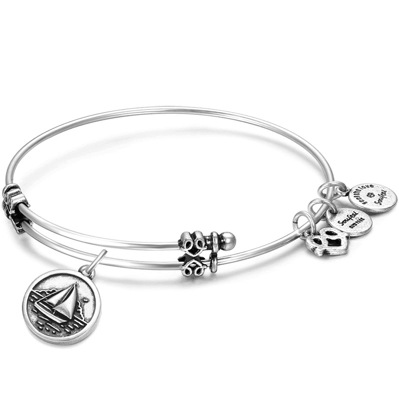 Bracelet Personnalisé Bracelet Charm De Voiliers En Argent Plaqué