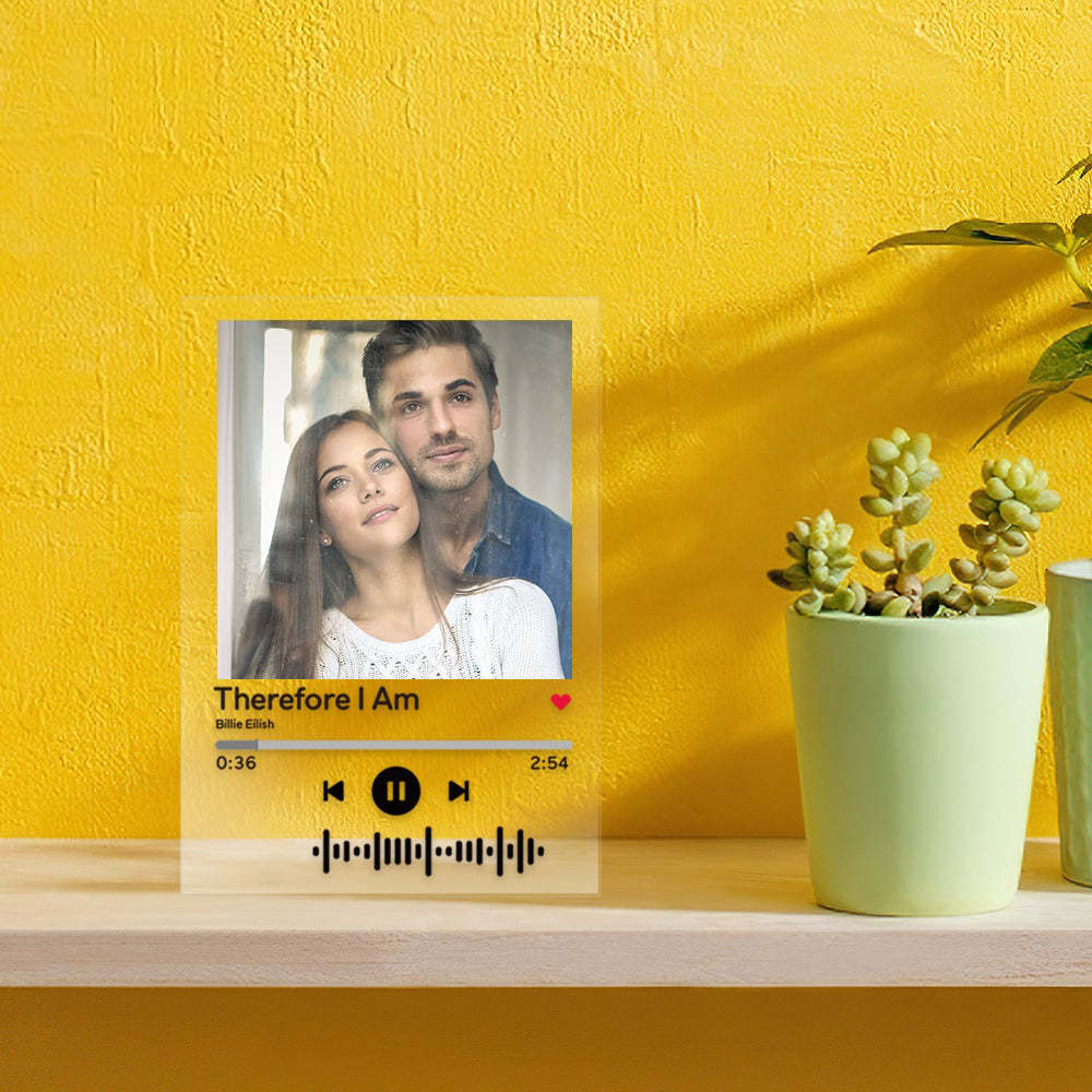 Scannable Custom Music Code Acrylique Music Plaque Gifts For Couple-4.7*7inch