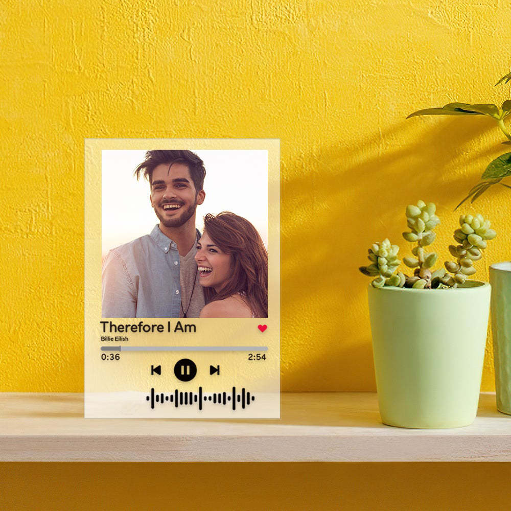 Scannable Custom Music Code Acrylique Music Plaque Gifts For Couple-4.7*7inch