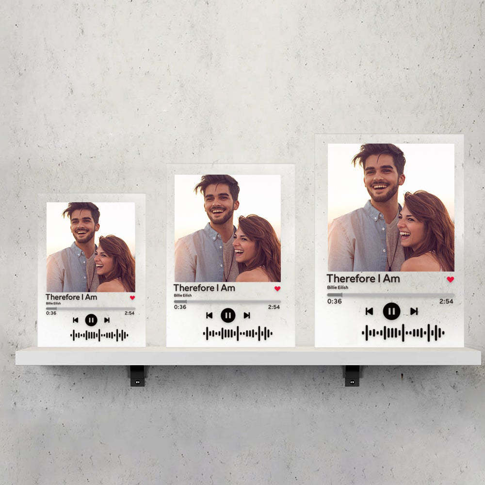 Scannable Custom Music Code Acrylique Music Plaque Gifts For Couple-4.7*7inch