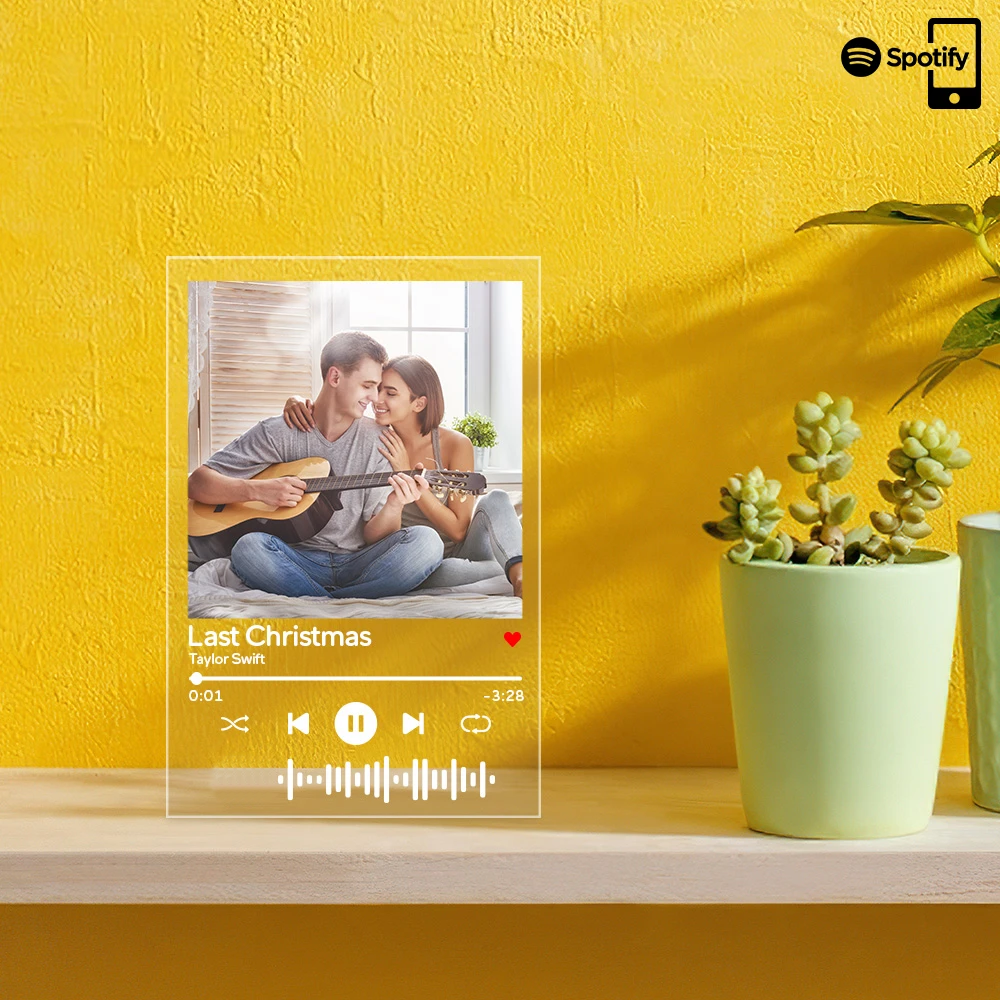 Scannable Custom Music Code Acrylique Music Plaque Gifts For Couple-4.7*7inch