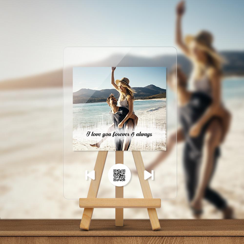 Plaque D'impression D'art Soundwave À Impression De Message Vocal Personnel Personnalisé(5.9in X 7.7in)