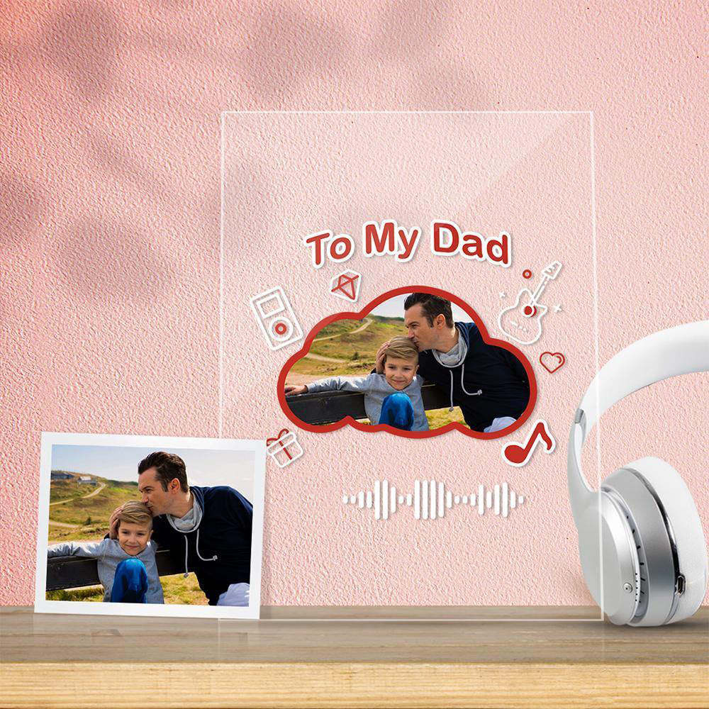 To My Dad Gift-scannable Music Code Acrylique Music Plaque Creative Gift
