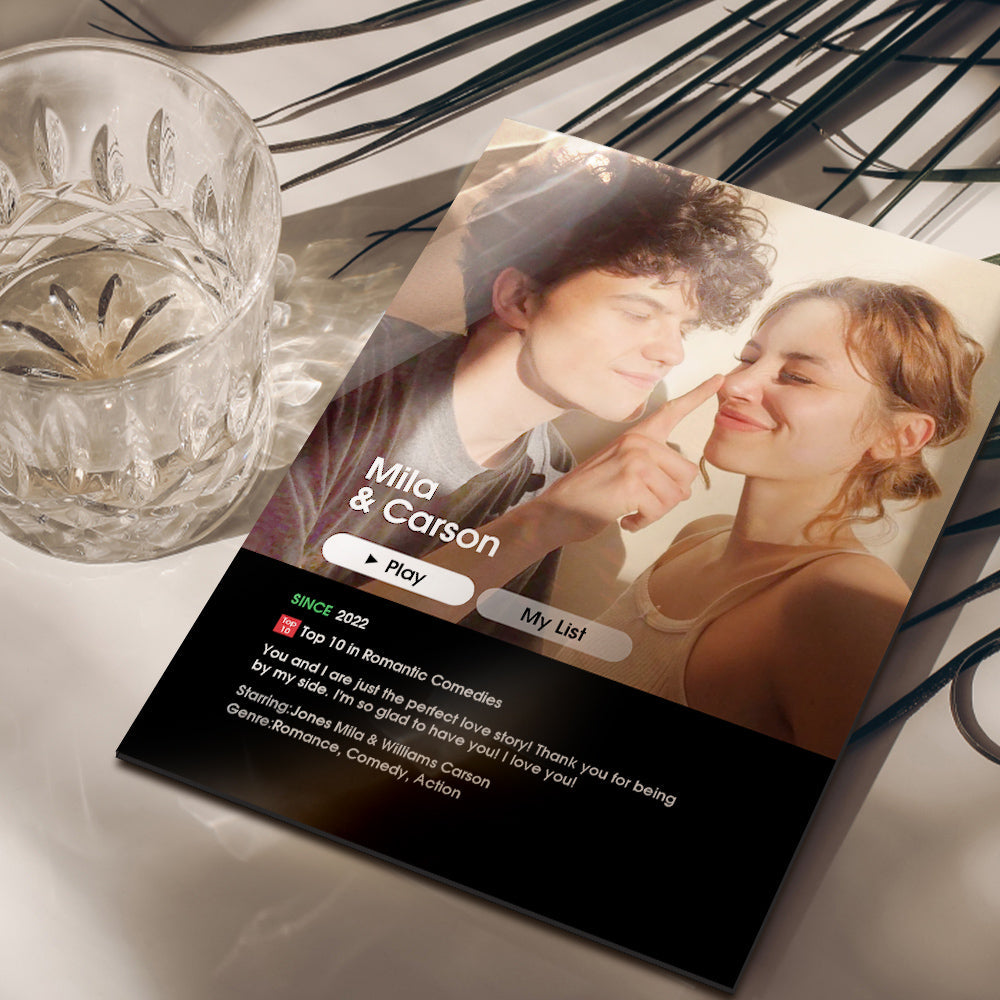 Cadeau D'anniversaire Plaque D'affiche De Film D'amour Personnalisée Pour Elle - soufeelfr