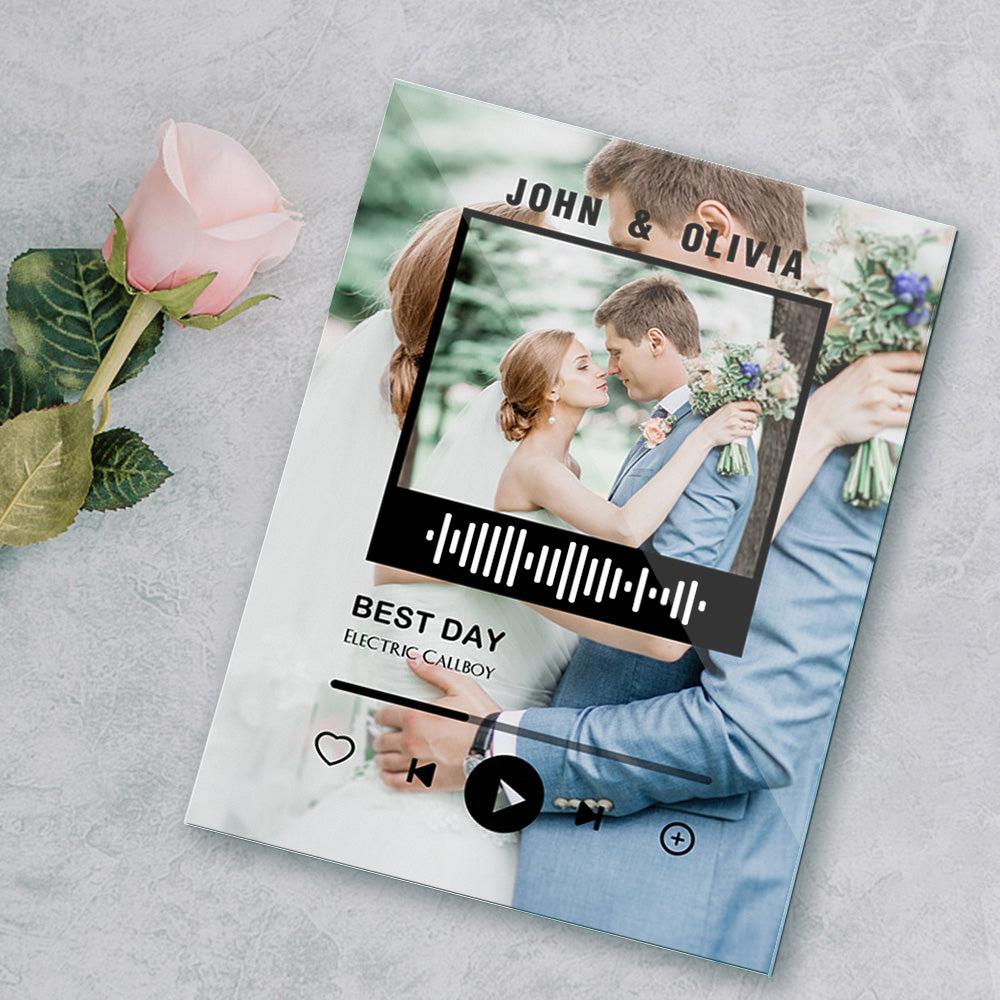 Plaque Photo Personnalisée Musique Porte-clés Cadeaux De Relation Longue Distance - soufeelfr