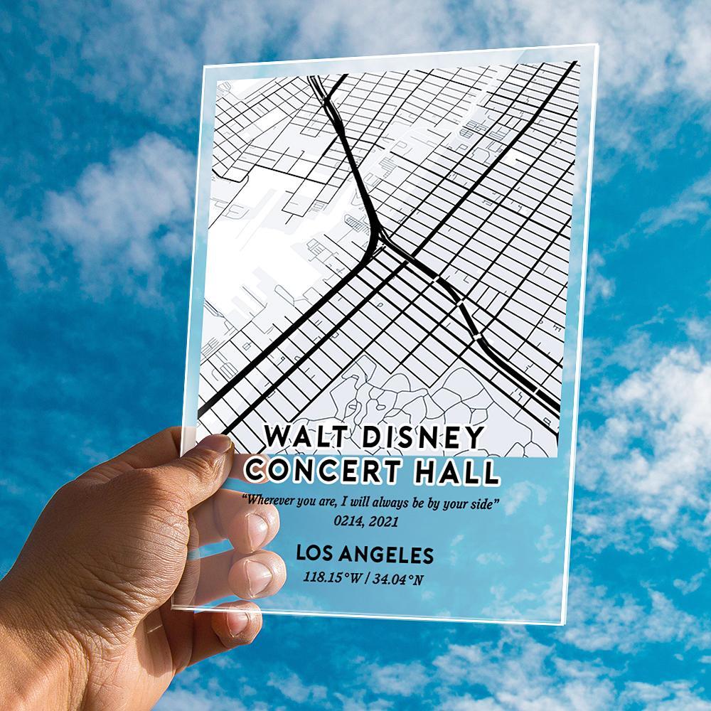 Carte De Ville Personnalisée Plaque Murale Art Prints Home Decor Plaque-3 Tailles