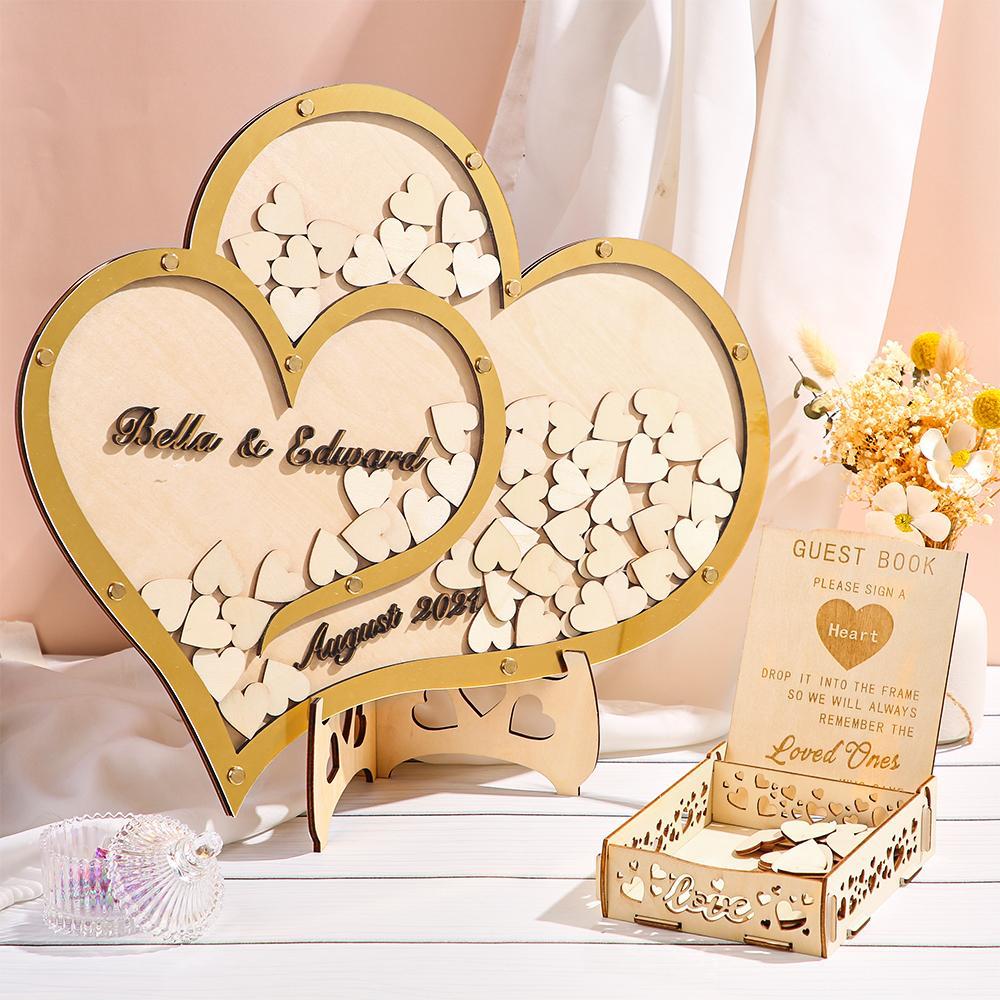 Cadeaux D'arbre D'empreinte Digitale De Livret De Signature De Mariage Gravé Sur Mesure